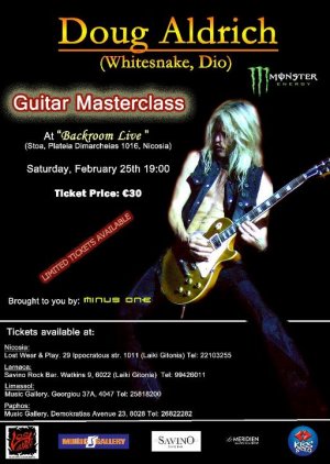 Legendary Guitarist Doug Aldrich Whitesnake Dio will be appearing at the 