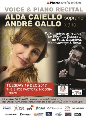 Cyprus : Recital: Alda Caiello (soprano) & Andre Gallo (piano)