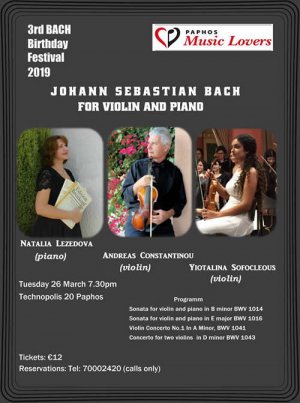 Cyprus : Johann Sebastian Bach for violin & piano