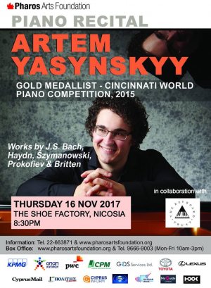 Cyprus : Piano Recital: Artem Yasynskyy