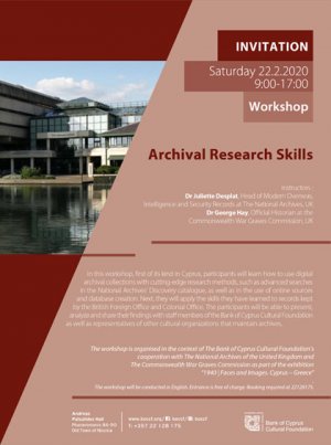 Cyprus : Workshop on Archival Research Skills