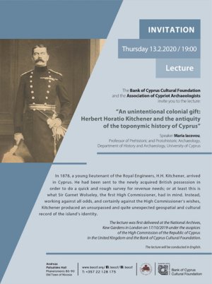 Cyprus : Herbert Horatio Kitchener and the antiquity of the toponymic history of Cyprus