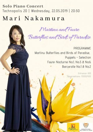 Cyprus : Butterflies and Birds of Paradise: Piano recital