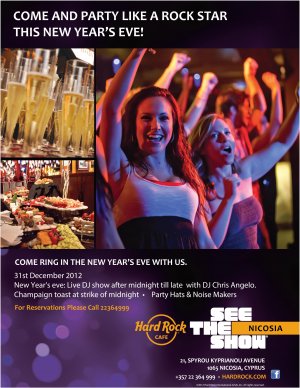 Cyprus : New Year's Eve - Party Like A Rock Star