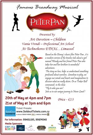 Cyprus : Peter Pan Jr. - Famous Broadway Musical