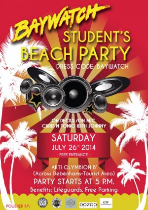 Cyprus : The first baywatch student's beach party