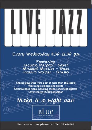 Cyprus : Live Jazz at the Blue Wine Bar & Lounge