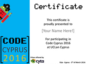 Cyprus : Code Cyprus 2016