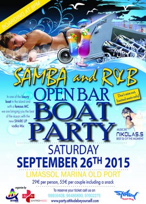 Cyprus : Samba and R&B Boat Party