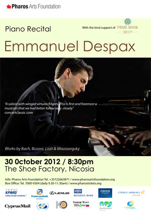 Cyprus : Emmanuel Despax - piano
