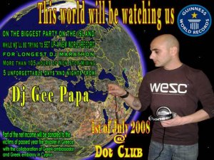 Cyprus : DJ Gee Papa 116 Hours Non Stop Mixing
