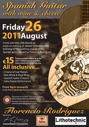 Cyprus : Spanish Guitar with Cheese & Wine Night