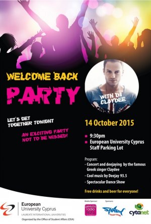 Cyprus : European University - Welcome Back Party